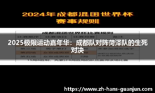 2025极限运动嘉年华：成都队对阵菏泽队的生死对决